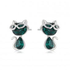 Auskari ar  mirdzošiem  Swarovski kristāliem